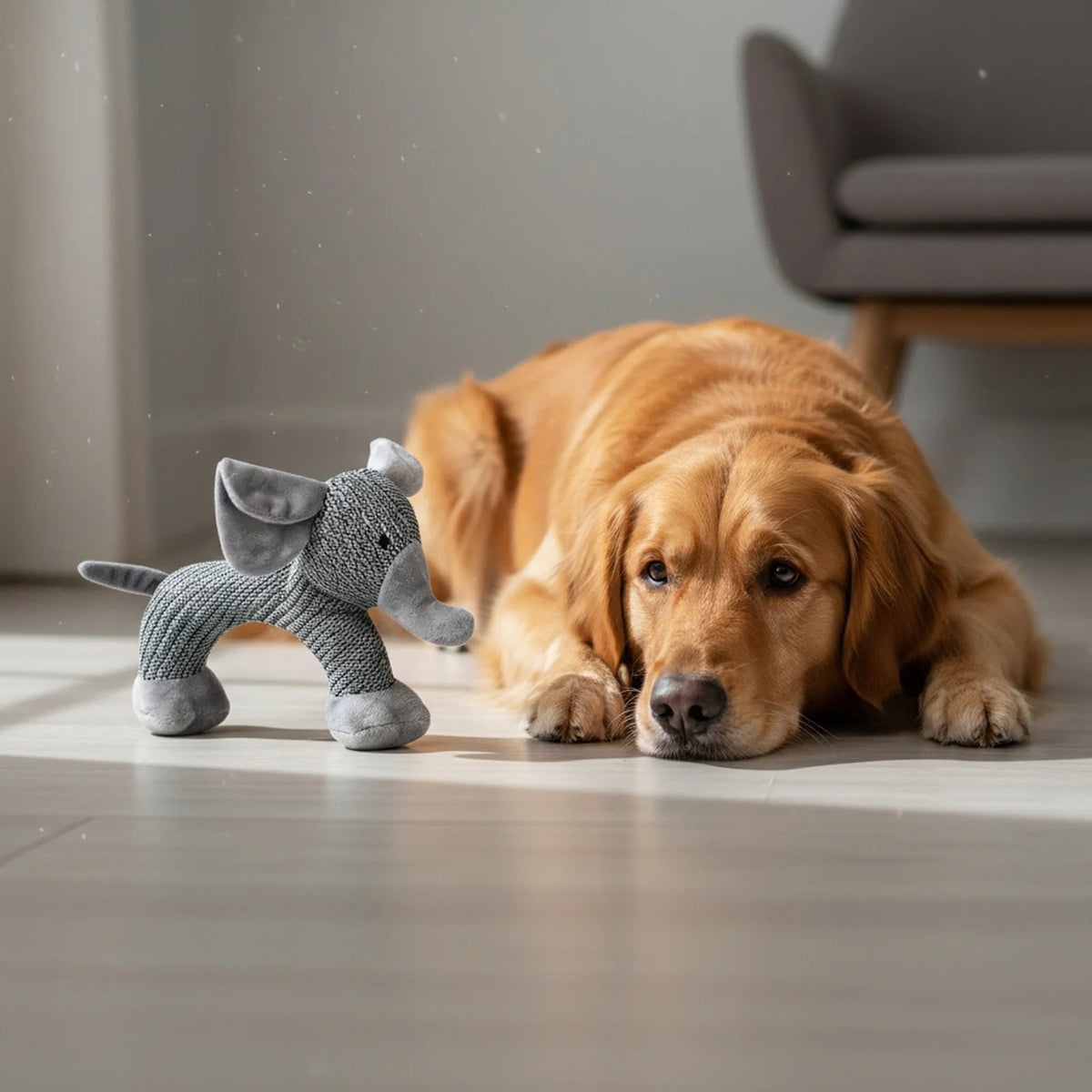 Interactive Squeaky Plush Dog Toy With Cute Animal Design