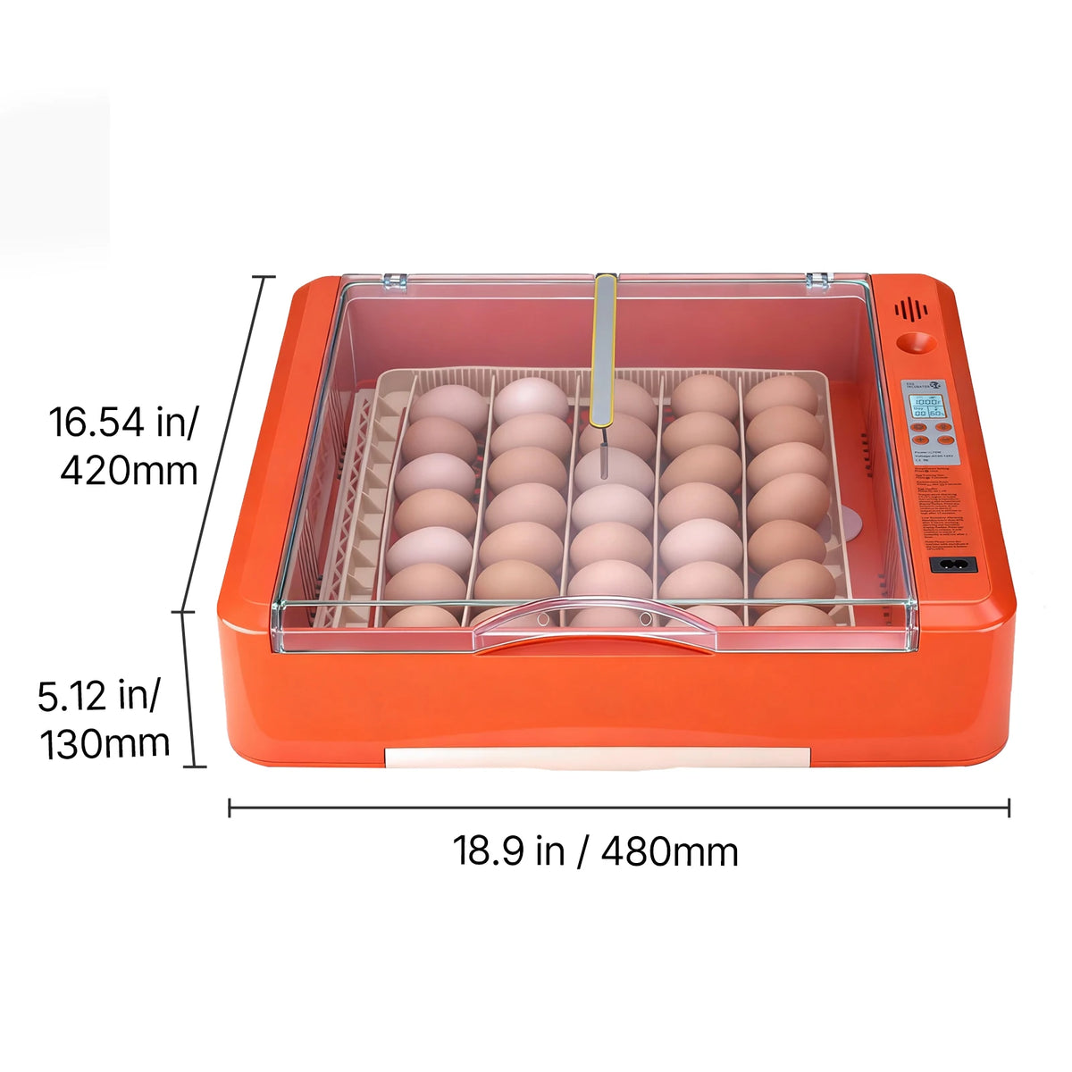 Egg Incubator With LED Candler Temperature Display And Humidity Control