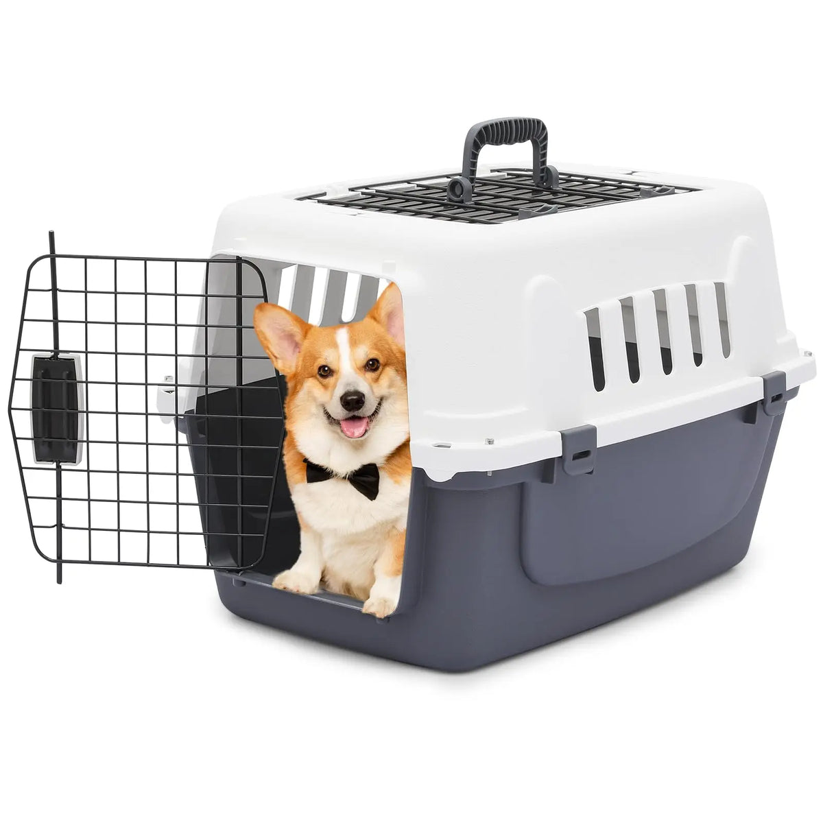 Athena Collection Hard Sided Pet Carrier Two Doors And Ventilation