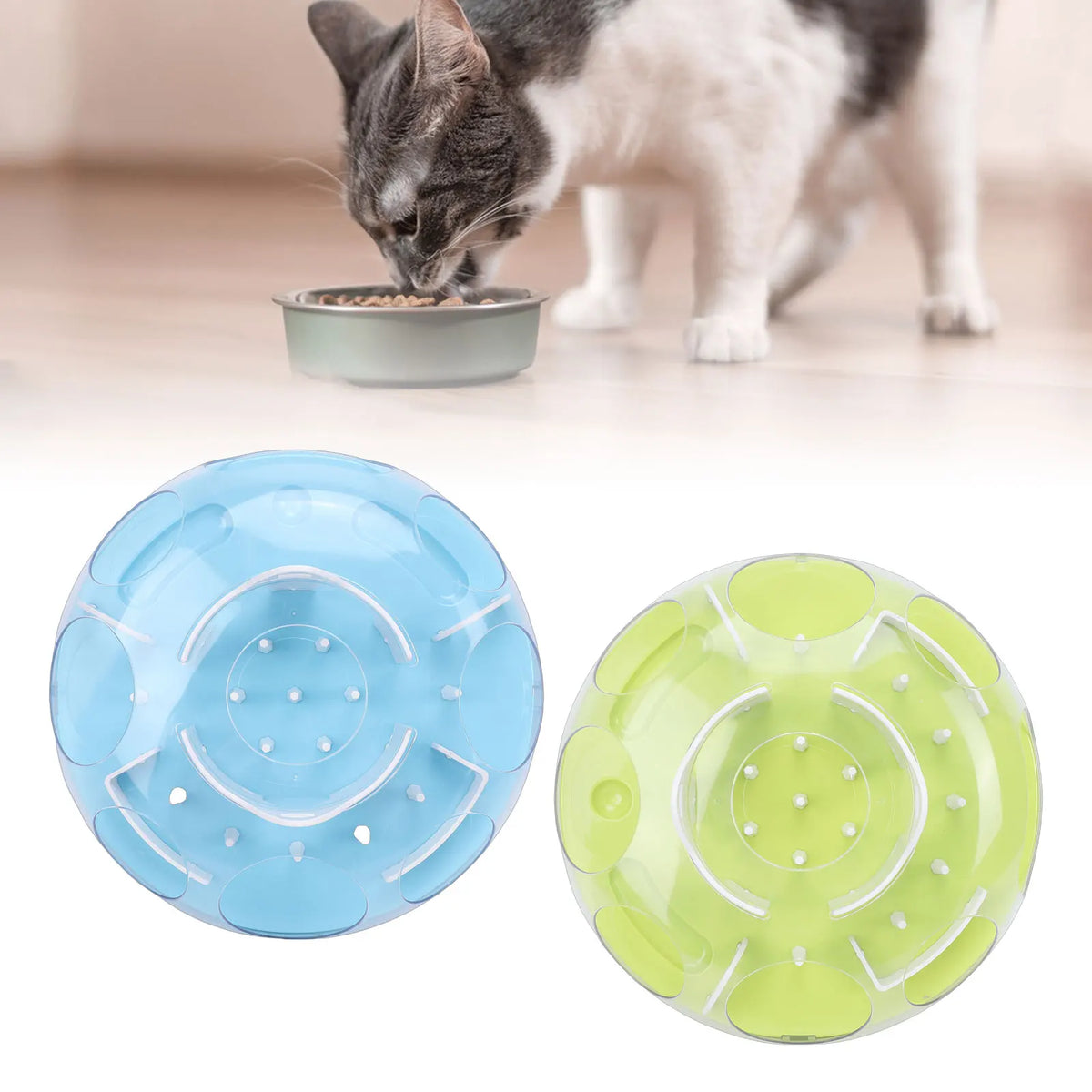 Interactive Cat Puzzle Feeder Toy for Enrichment and Exercise