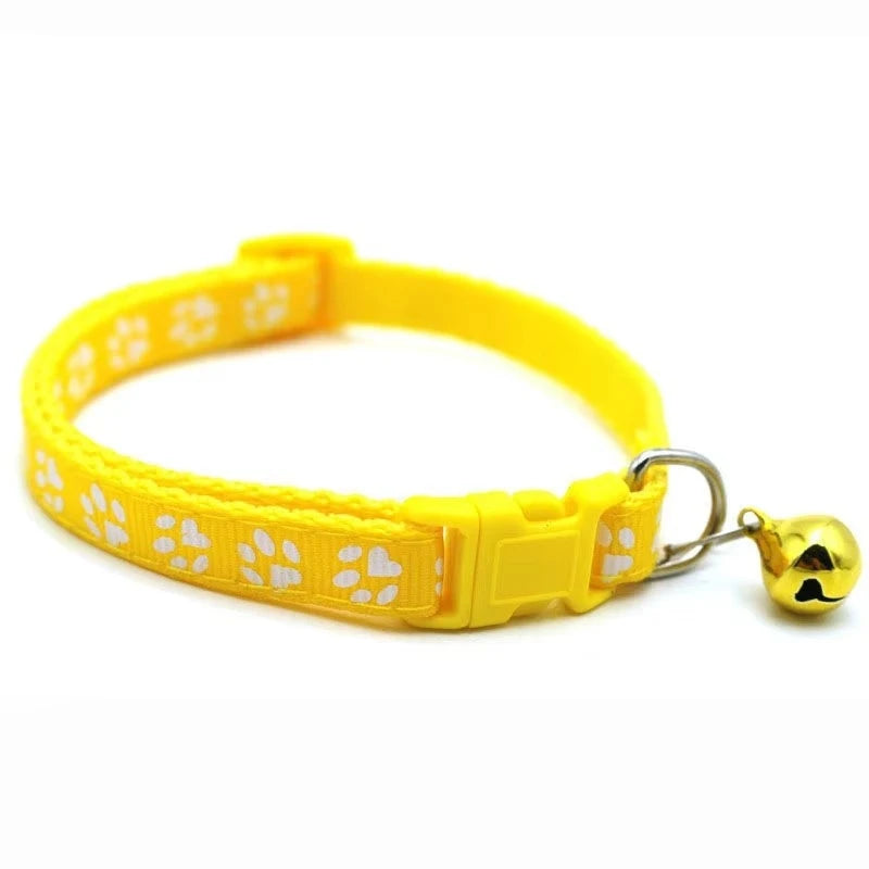 Colorful Pattern Cat Collar With Bell And Adjustable Fit