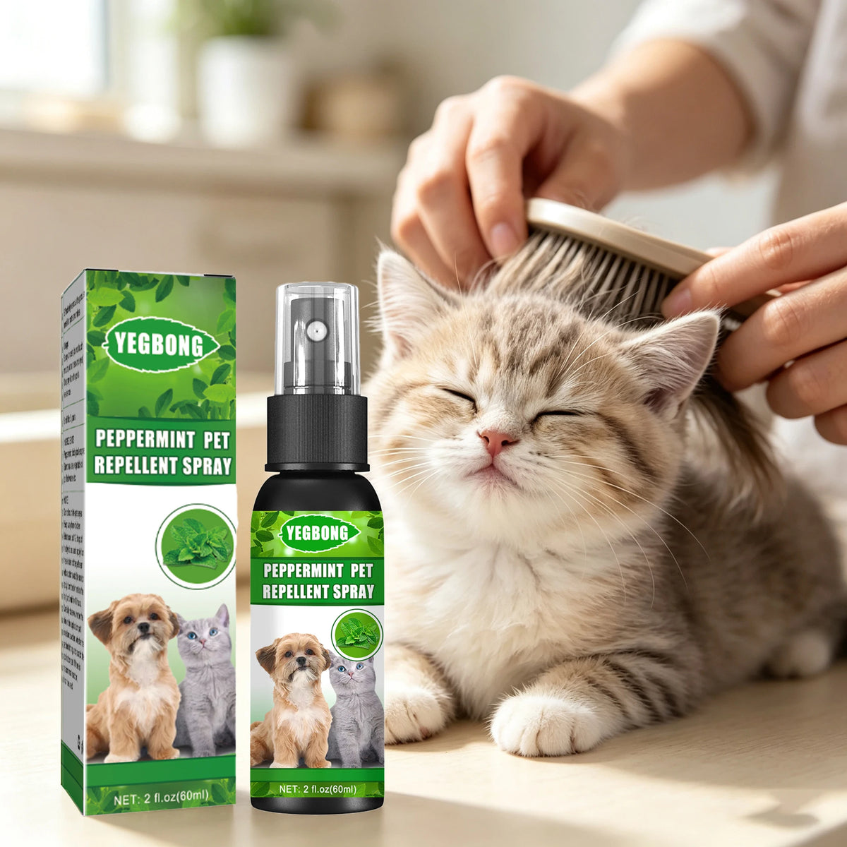 YEGBONG Mint Pet Flea Repellent Spray For Dogs And Cats