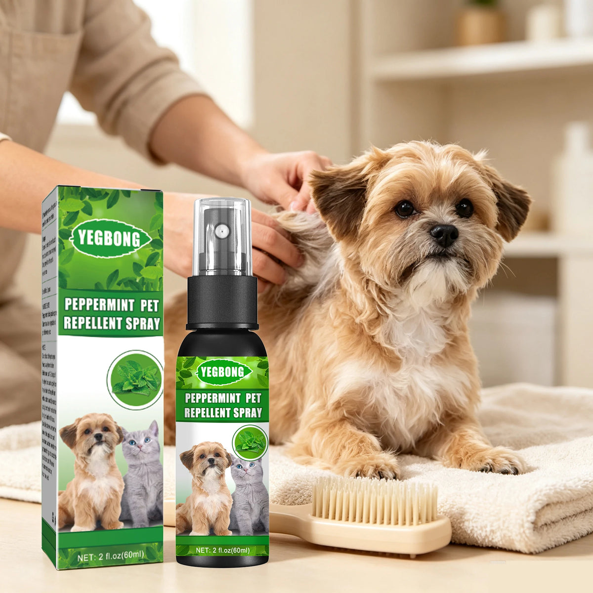 YEGBONG Mint Pet Flea Repellent Spray For Dogs And Cats