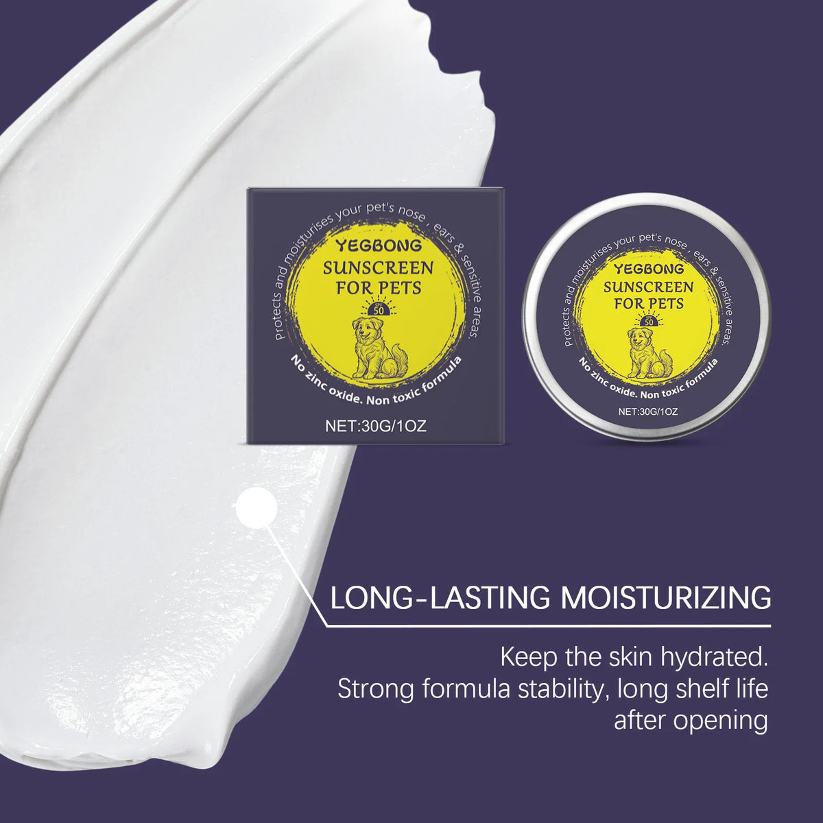 YEGBONG Pet Sunscreen Cream For Dogs And Cats Skin Protection