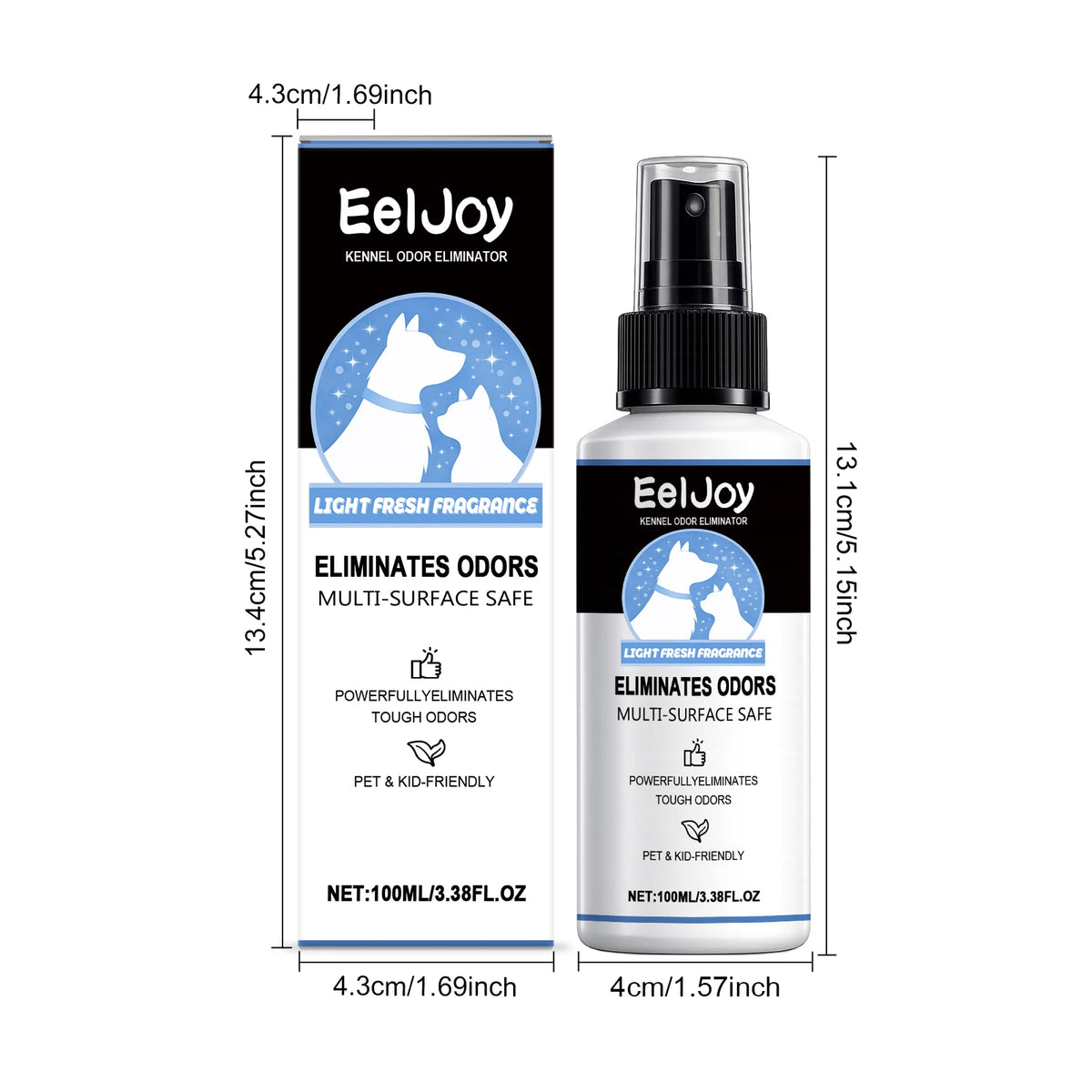 Gentle Pet Deodorizing Spray for Dogs and Cats Odor Control