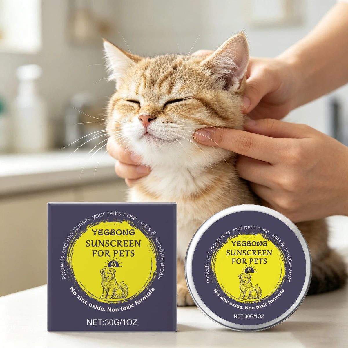 YEGBONG Pet Sunscreen Cream For Dogs And Cats Skin Protection
