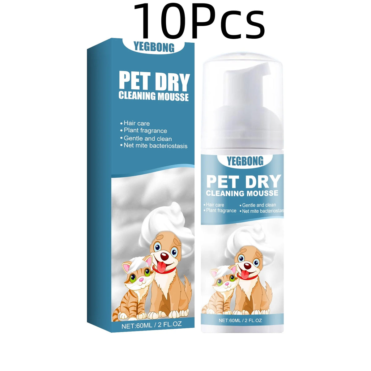 YEGBONG Pet Dry Shampoo Mousse For Gentle Cleansing Odor Removal
