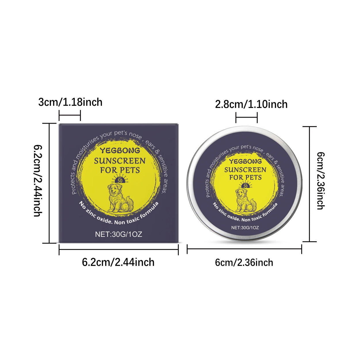 YEGBONG Pet Sunscreen Cream For Dogs And Cats Skin Protection