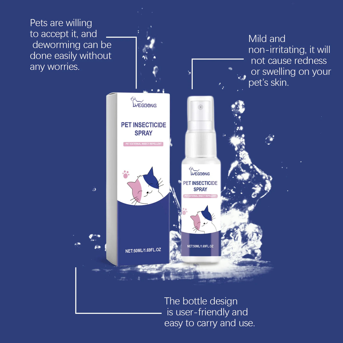 YEGBONG Pet Insect Repellent Spray Herbal Skin And Odor Protection