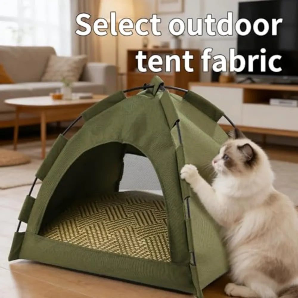 Outdoor Semi Enclosed Pet Tent Shelter for Cats and Dogs