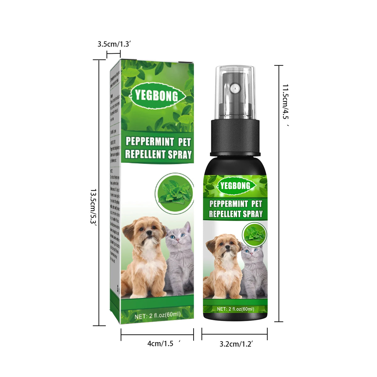 YEGBONG Mint Pet Flea Repellent Spray For Dogs And Cats
