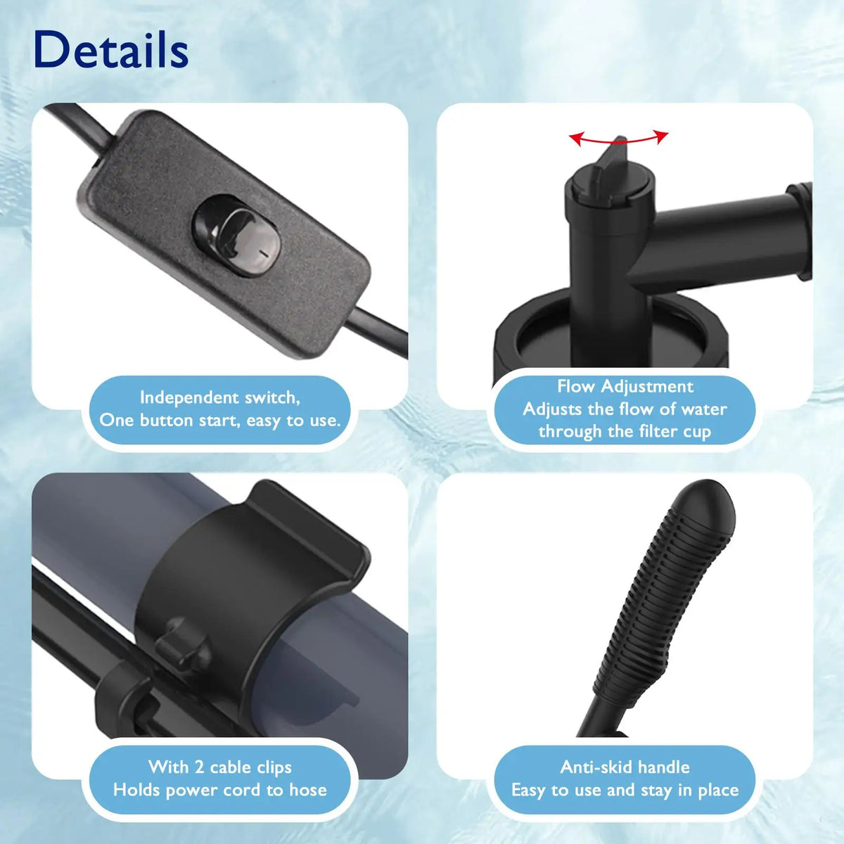 Electric Aquarium Gravel Cleaner and Automatic Water Changer Kit