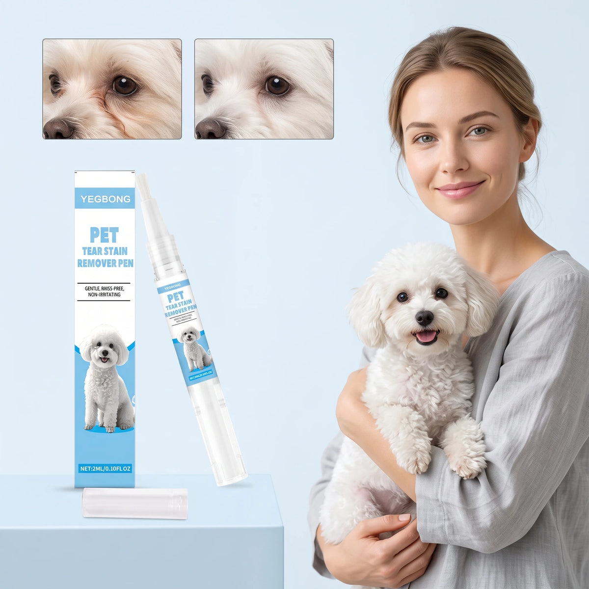 YEGBONG Pet Tear Stain Cleaner Pen for Dogs and Cats