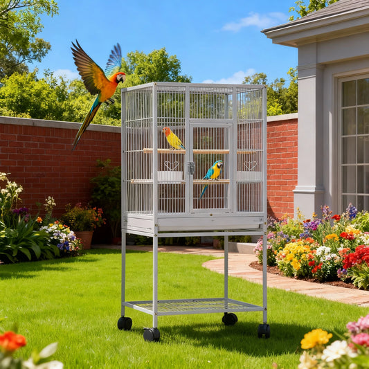 Small Animal Metal Cage With Wheels And Removable Tray