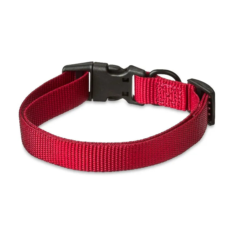 Adjustable Solid Polyester Dog Collar For Everyday Use