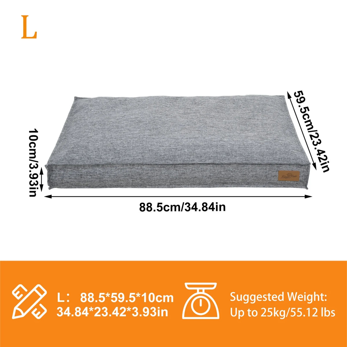 BINGOPAW Waterproof Foam Dog Crate Pad With Linen Cover