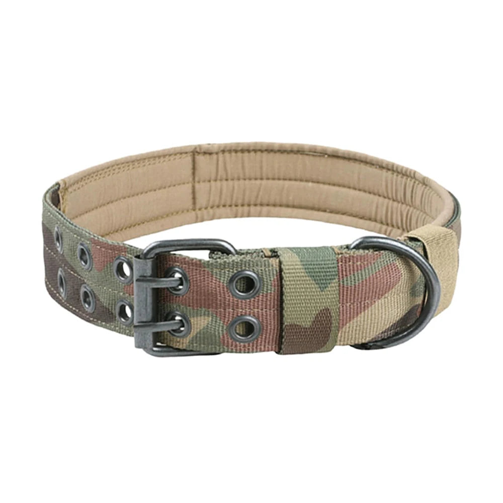 Durable Nylon Tactical Dog Collar for Training and Outdoor Walks