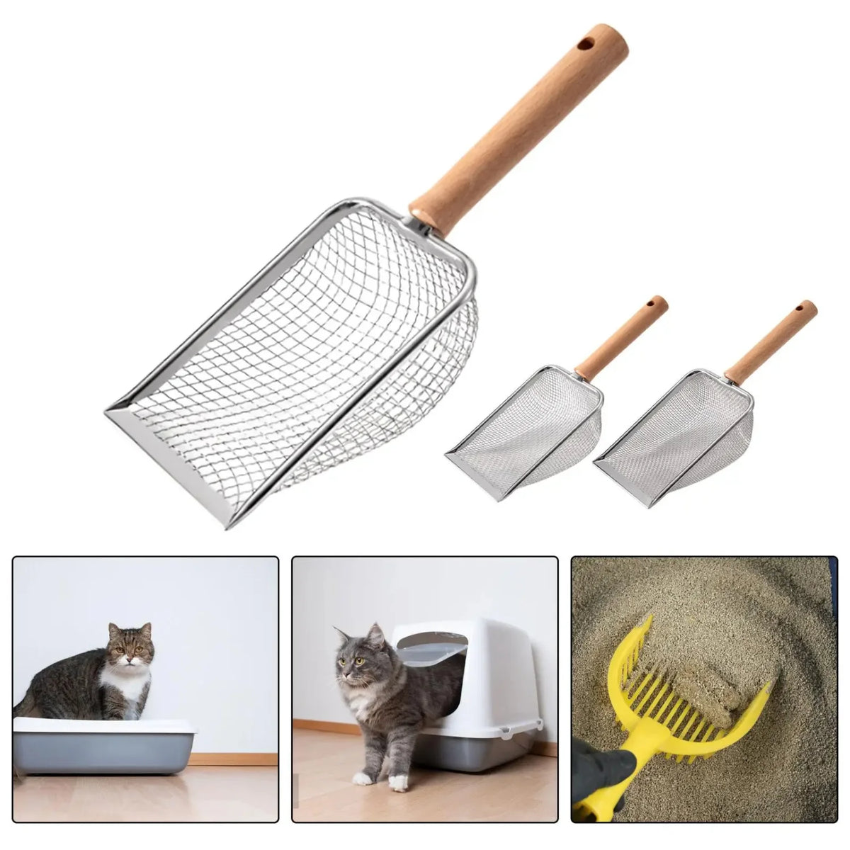 Durable Cat Litter Scooper With Fast Sifting Shovel