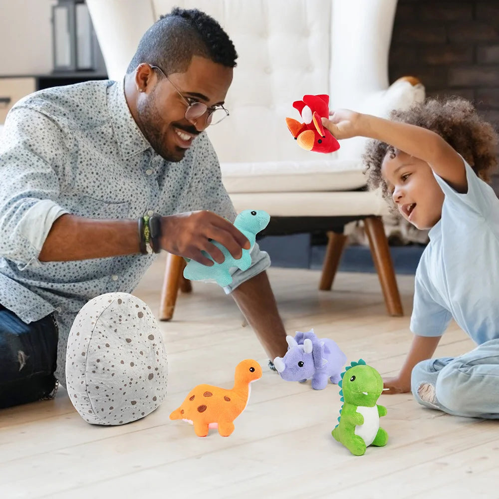 Dinosaur Plush Animals With Egg Bag For Kids Birthday Gifts