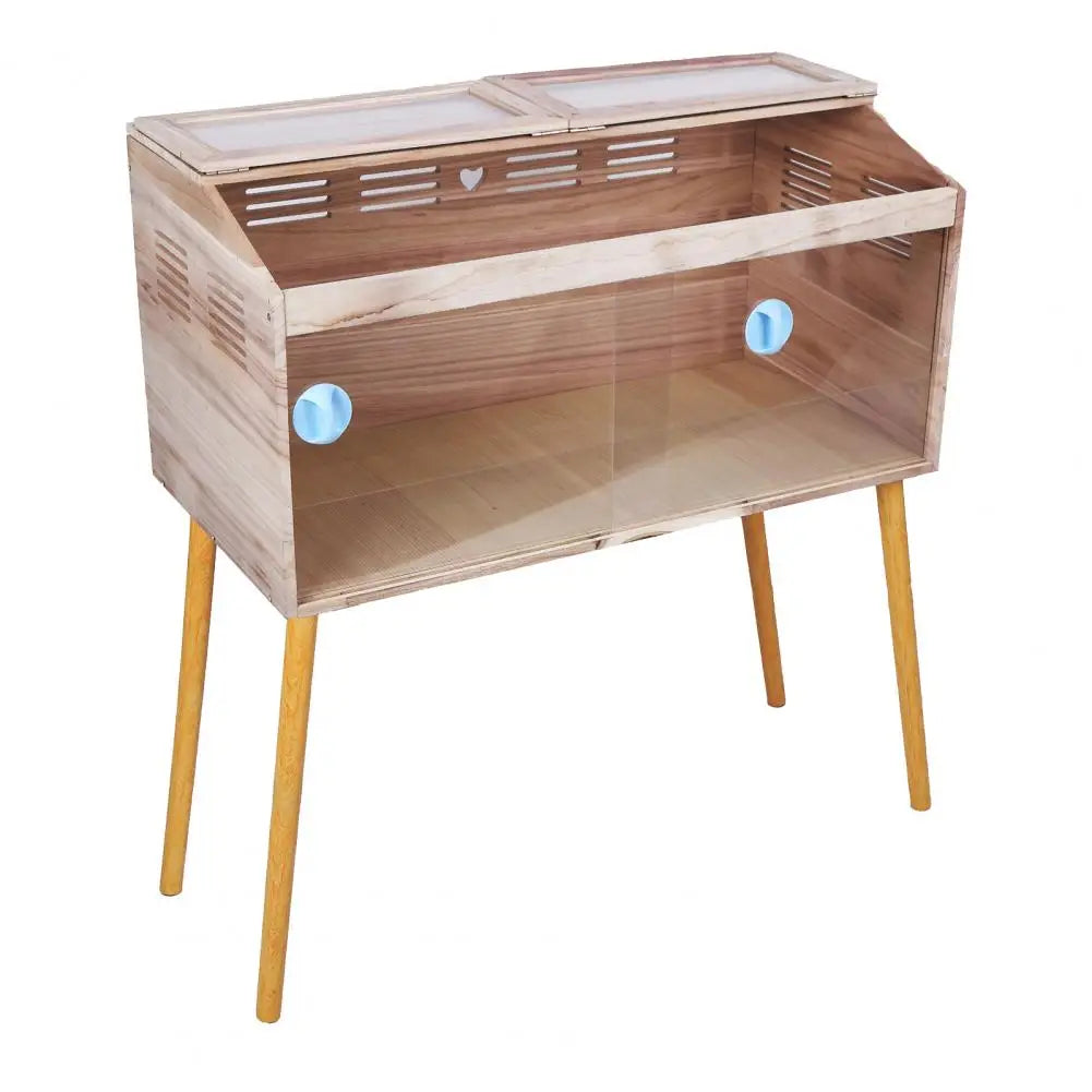 Wooden Hamster And Guinea Pig Cage With Lockable Ventilation Design