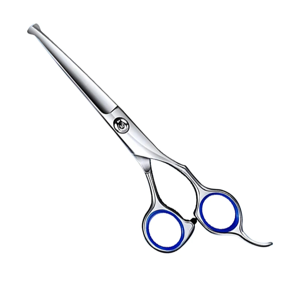 Titanium Coated Stainless Steel Pet Grooming Scissors With Round Tip