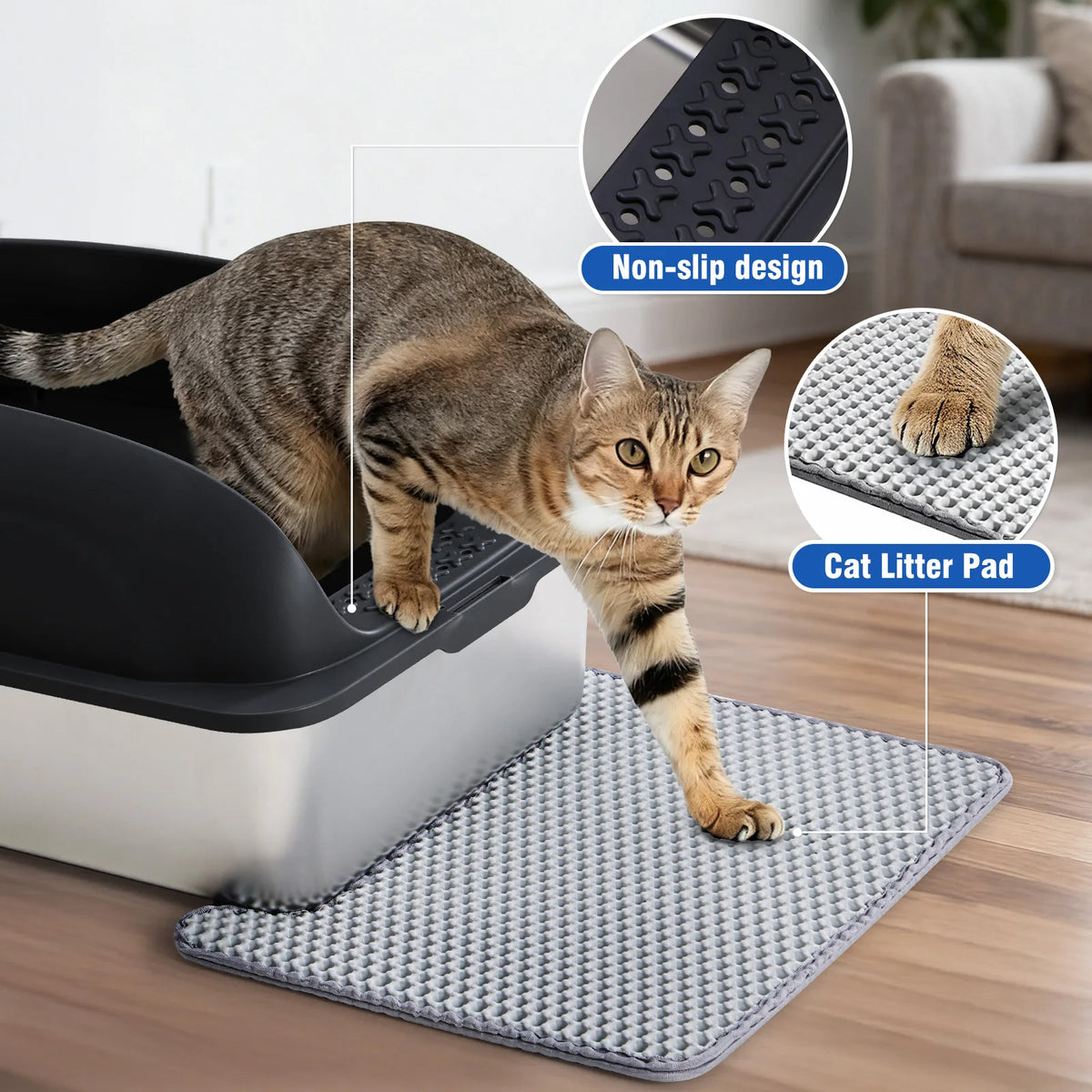 Stainless Steel Cat Litter Box With Lid And Cleaning Scoop