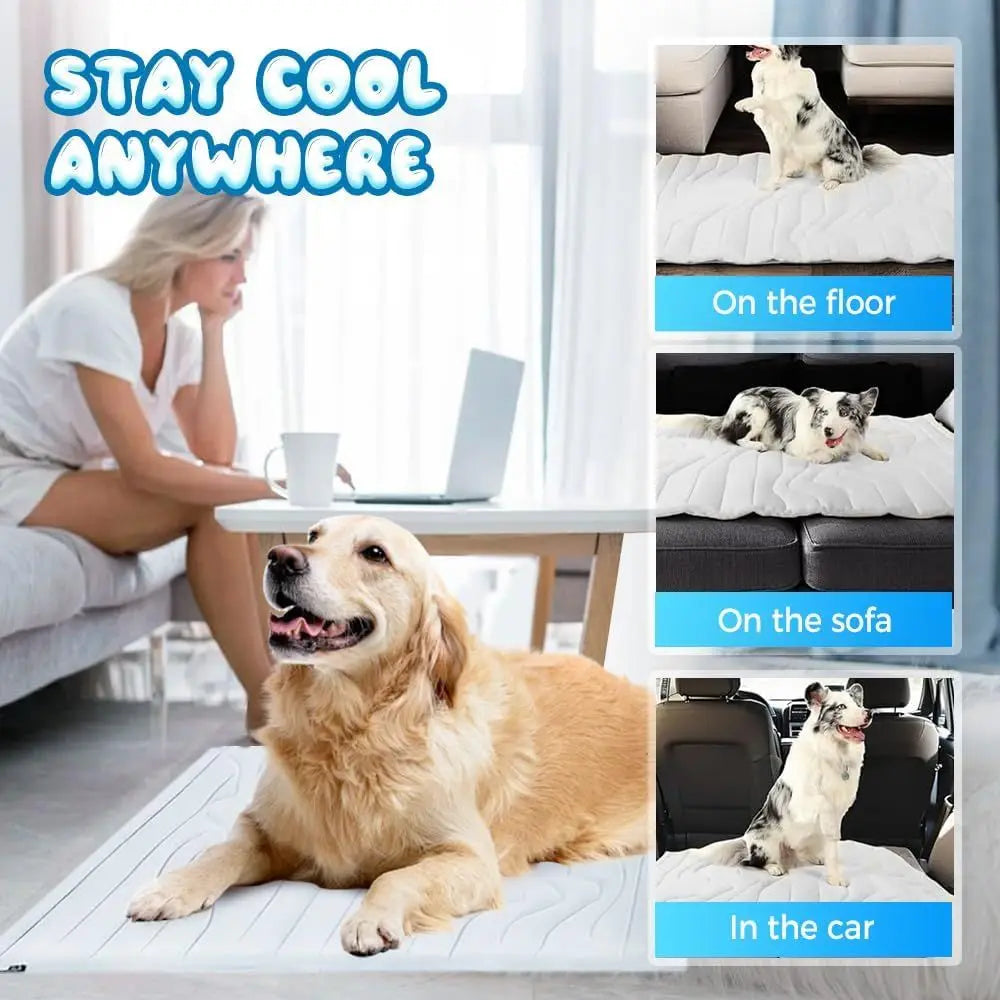 Washable Portable Cooling Mat For Dogs And Cats Summer Comfort