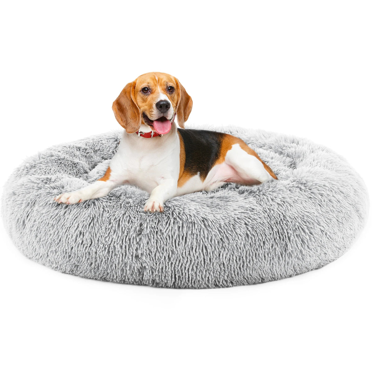 JHK Calming Plush Dog Bed With Washable Anti Slip Comfort
