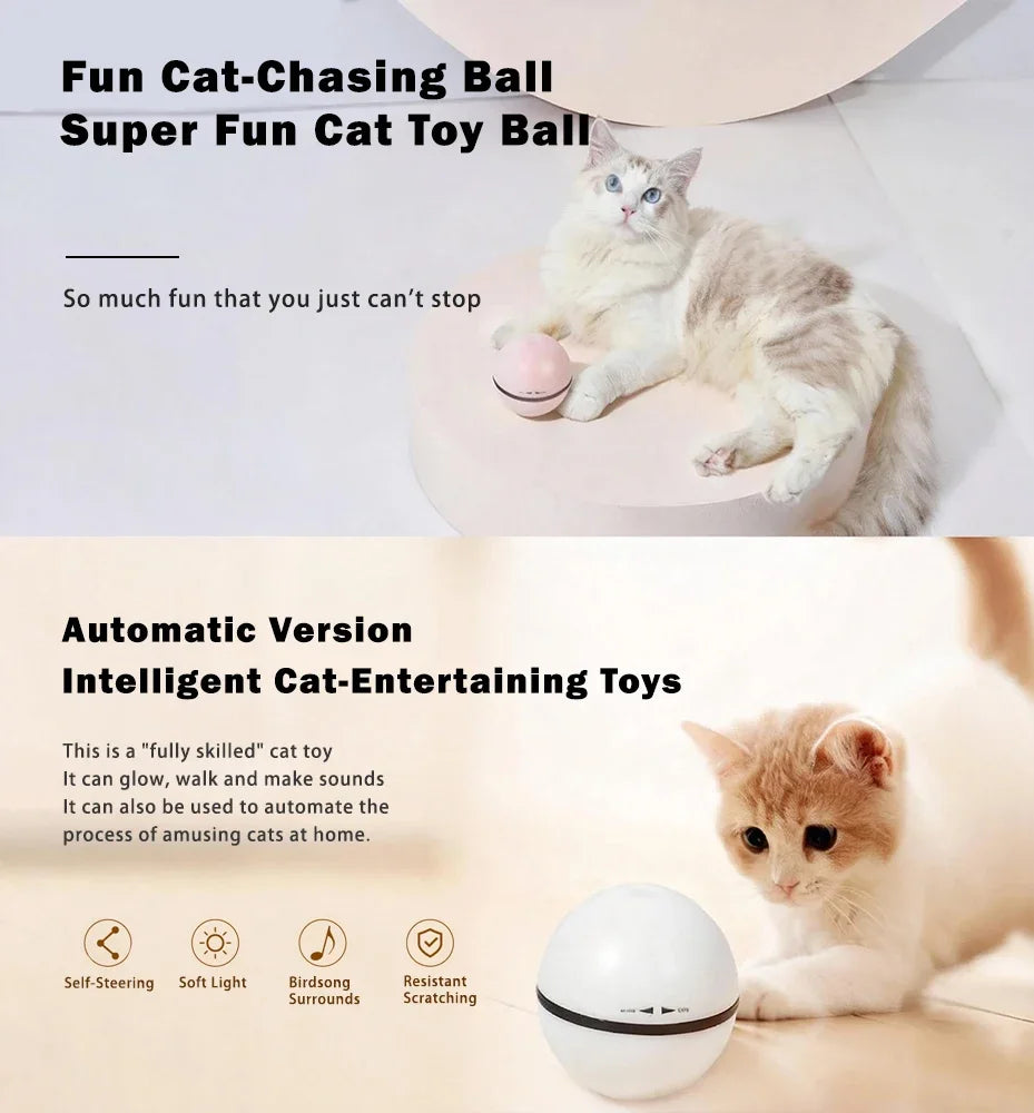 Automatic Interactive Cat Toy Ball With Obstacle Avoidance