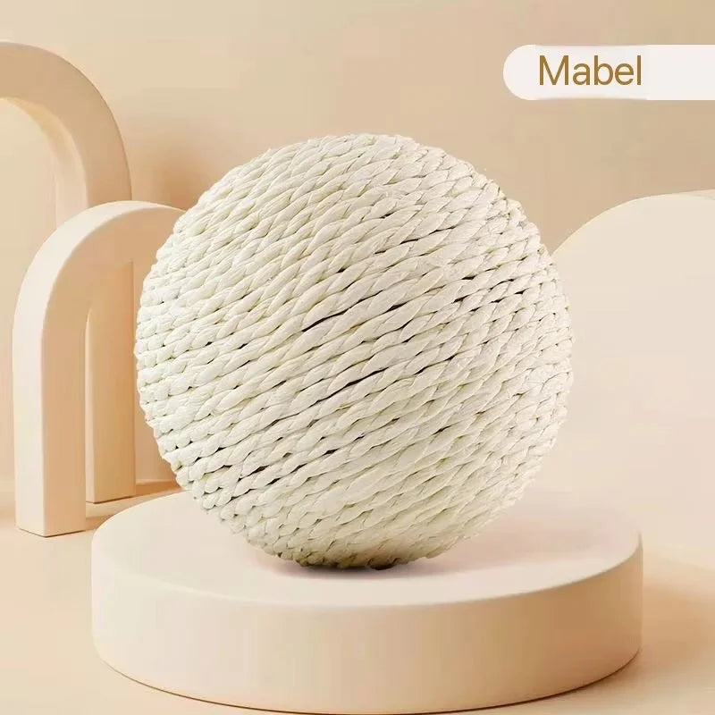 Sisal Cat Ball Toy for Interactive Scratching and Dental Care