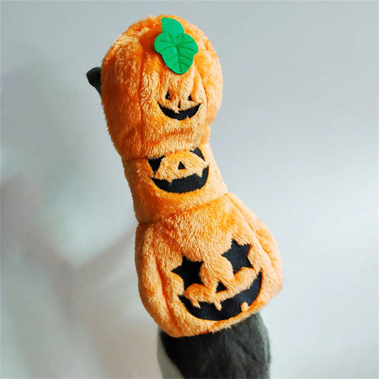 Halloween Pumpkin Costume Hoodie For Dogs Warm Fleece Pet Cosplay