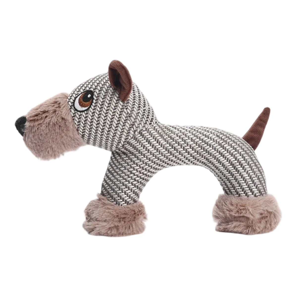 Interactive Squeaky Plush Dog Toy With Cute Animal Design