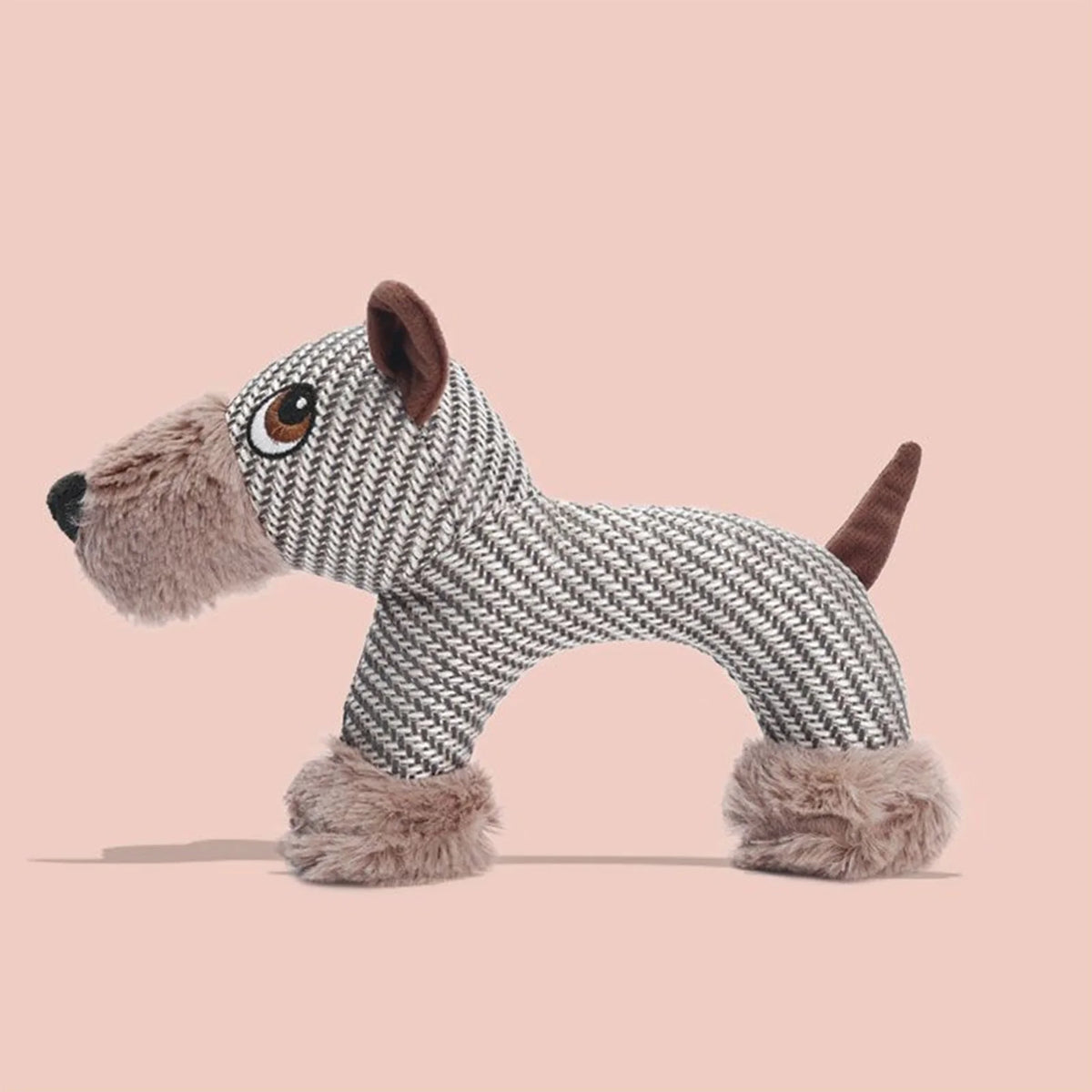 Interactive Squeaky Plush Dog Toy With Cute Animal Design