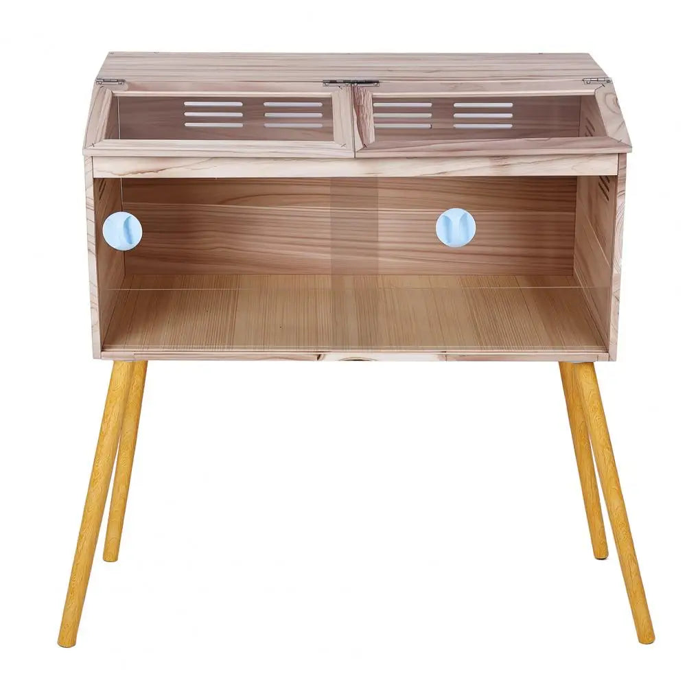 Wooden Hamster And Guinea Pig Cage With Lockable Ventilation Design