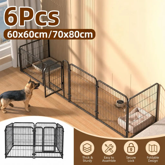 Foldable Stainless Steel Pet Playpen Fence for Dogs and Cats