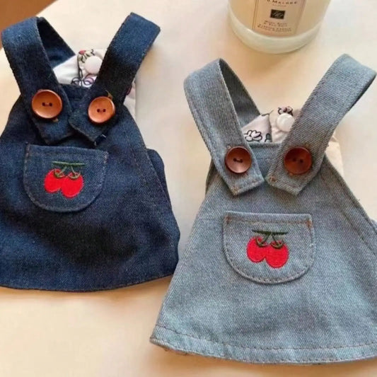 Denim Suspender Skirt Outfit for Dogs, Cats, and Dolls