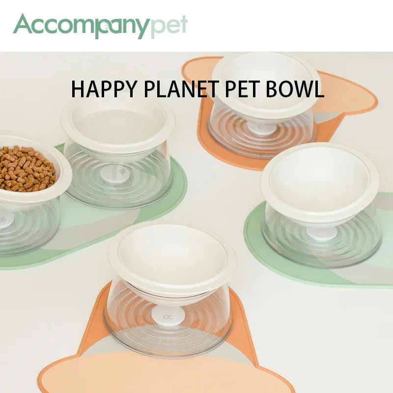 Tilted Raised Cat Bowl Featuring Non Slip Anti Tip Base