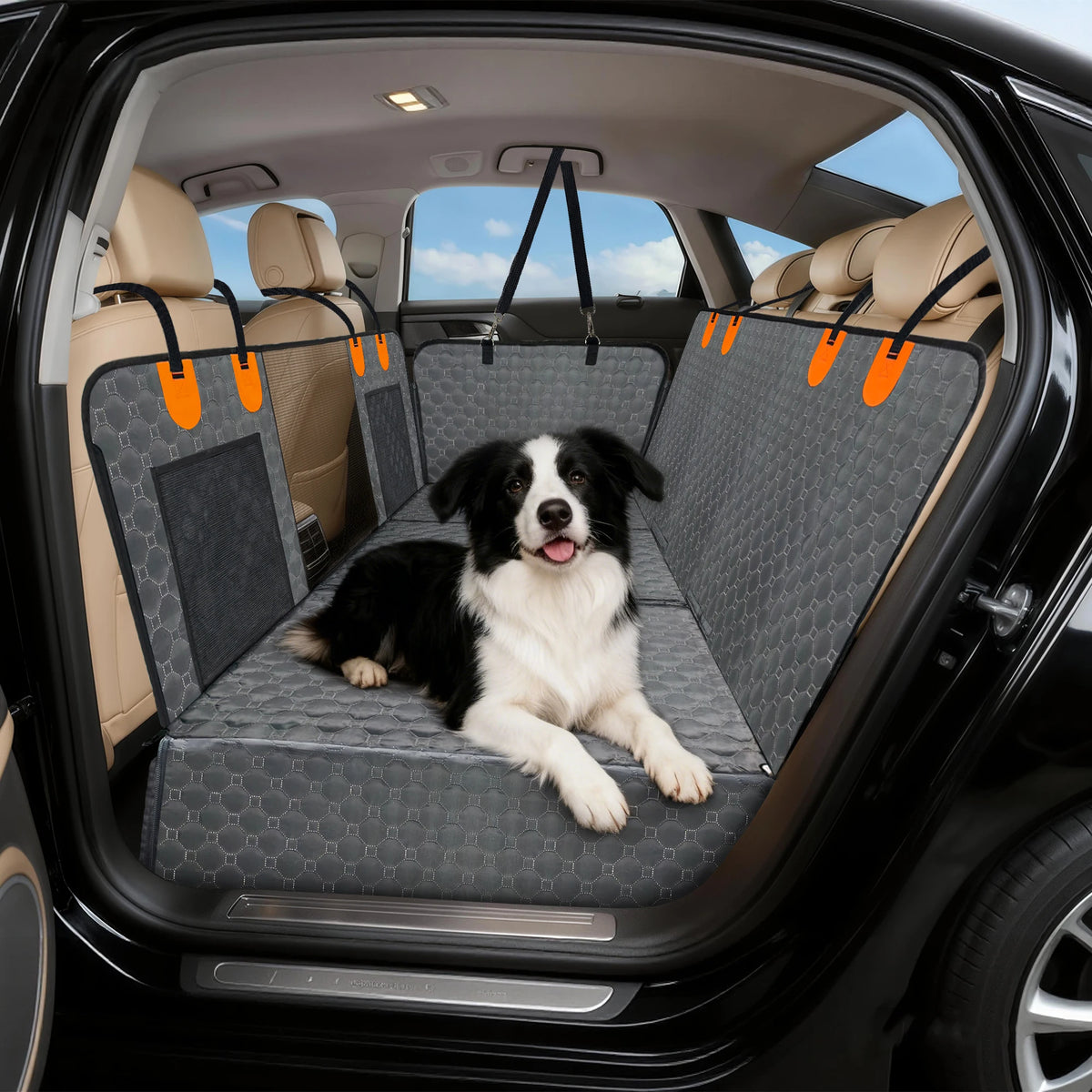 Hard Bottom Dog Car Seat Cover Waterproof Back Seat Protector