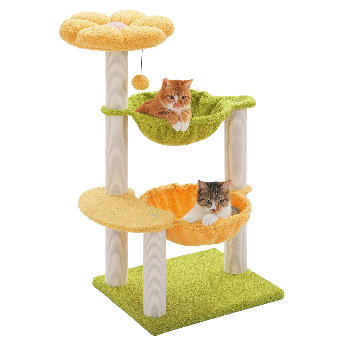PAWZ Road Flower Cat Tree With Cozy Hammocks Scratching Posts