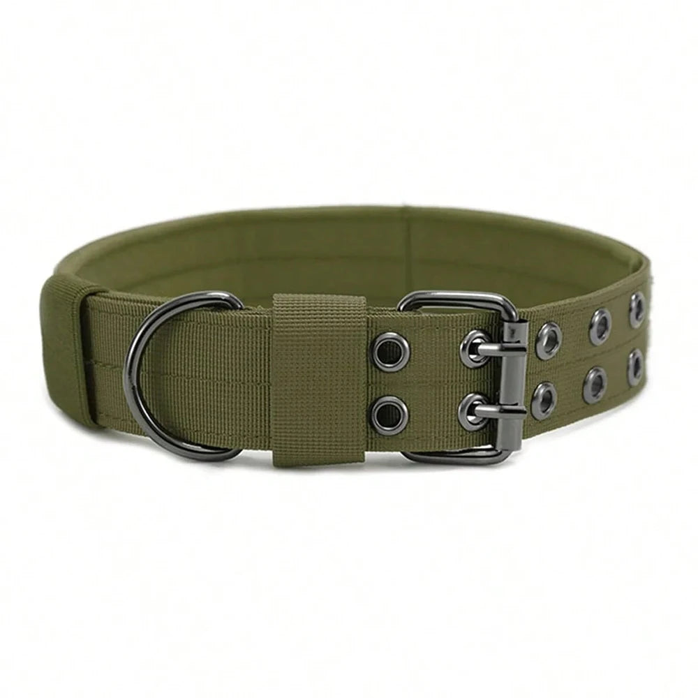 Durable Nylon Tactical Dog Collar for Training and Outdoor Walks