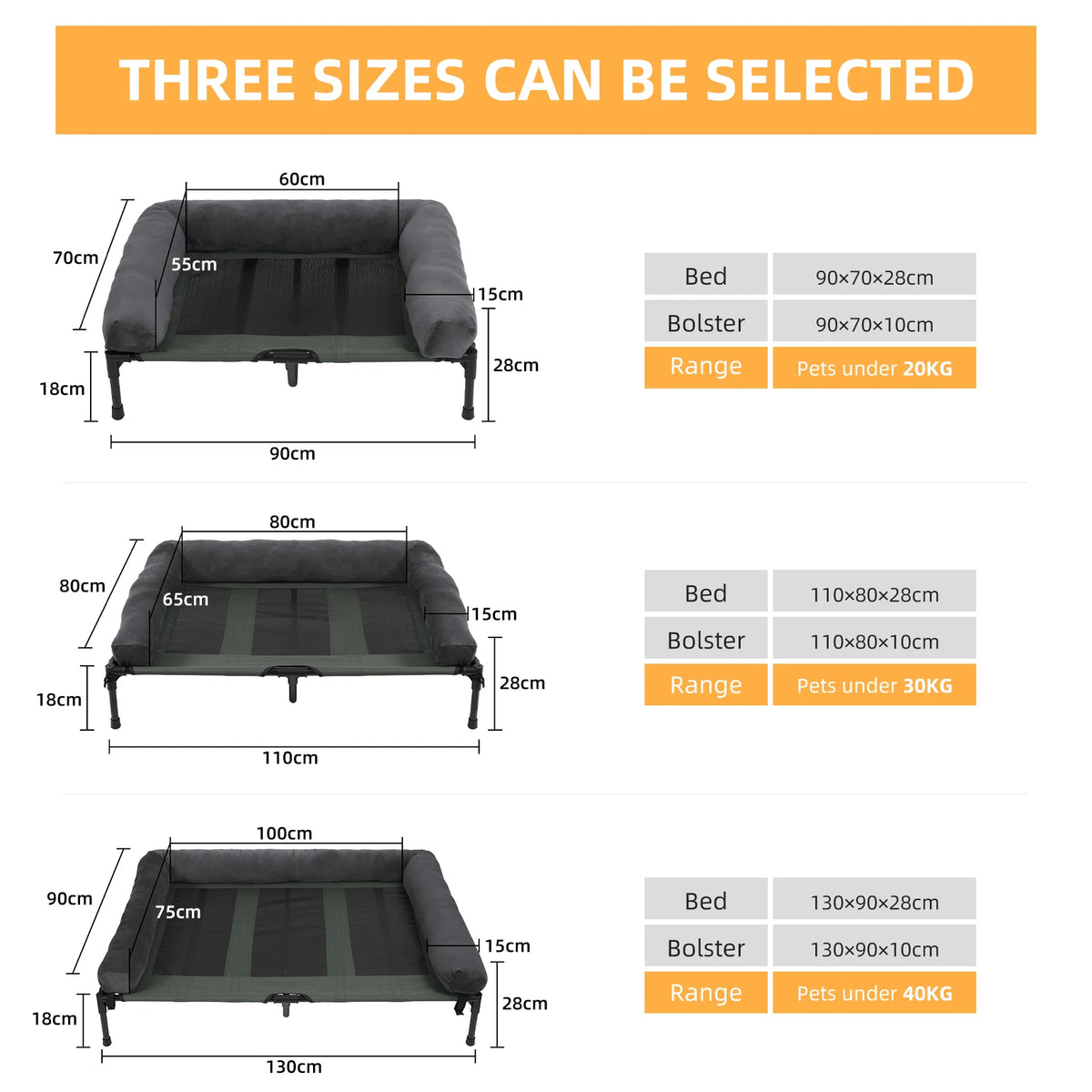 BINGOPAW Elevated Dog Bed With Cooling Breathable Mesh for Dogs