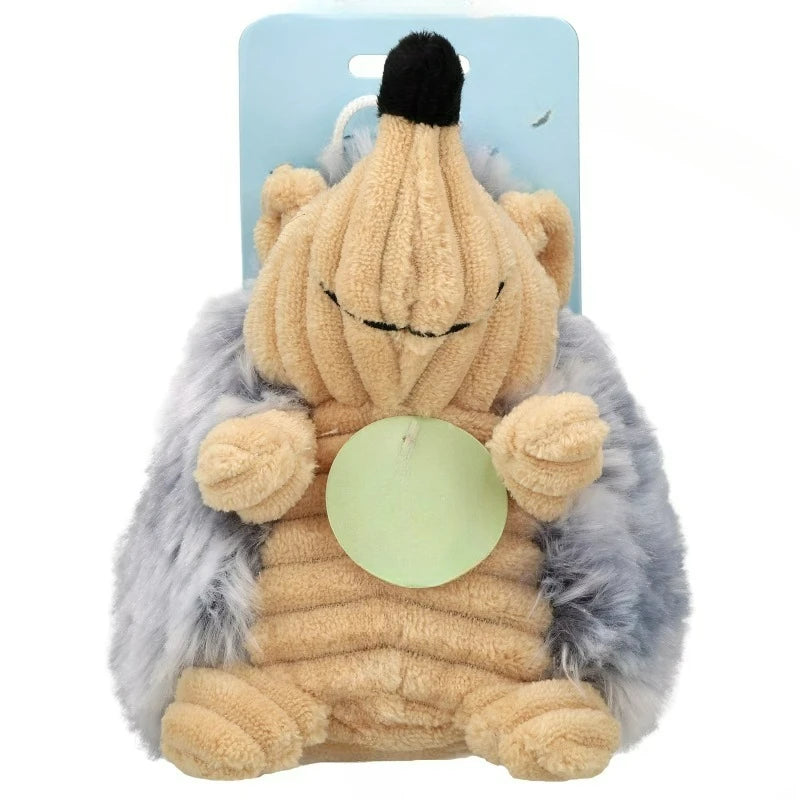 Hedgehog Plush Dog Toy With Squeaker For Chewing And Play
