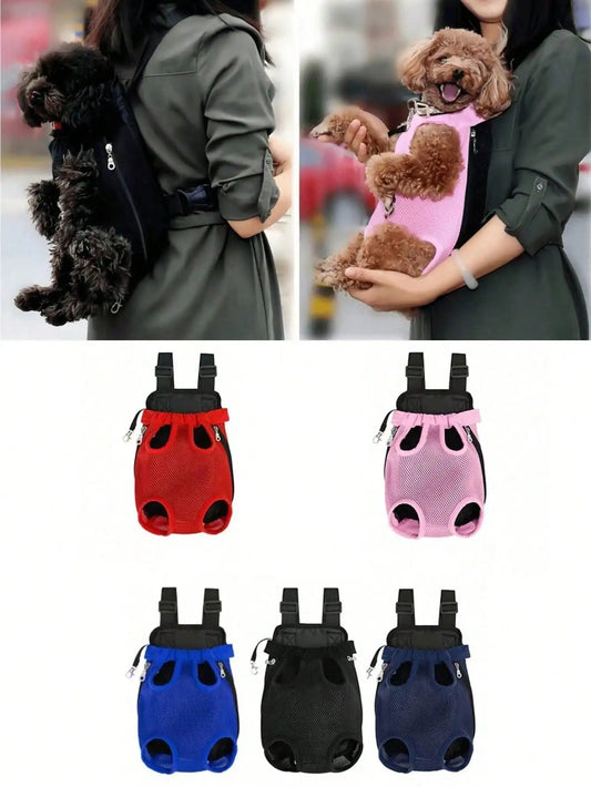 Breathable Mesh Pet Chest Backpack Carrier for Cats and Dogs