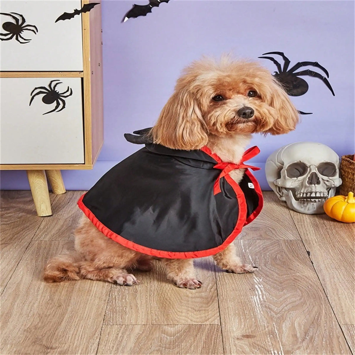 Halloween Pet Vampire Costume Cape With Devil Hat And Headband