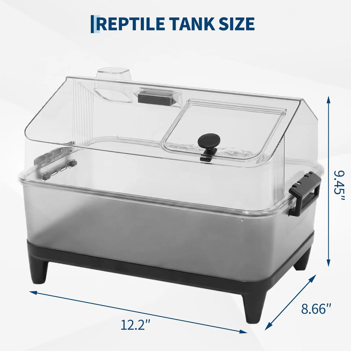 HiMISS Acrylic Reptile Terrarium Kit With Heating Pad And Accessories