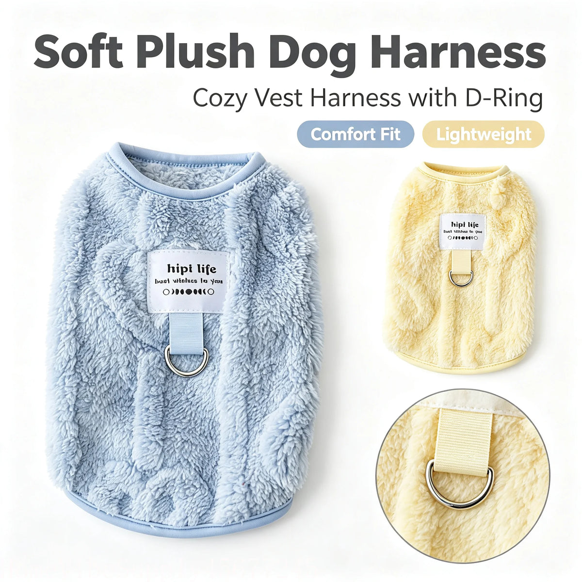 Cozy Soft Fleece Pull-On Pet Apparel for Dogs and Cats