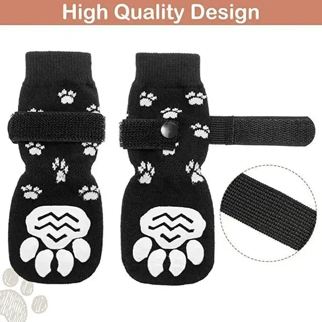 Adjustable Non Slip Dog Socks With Paw Protection For Floors