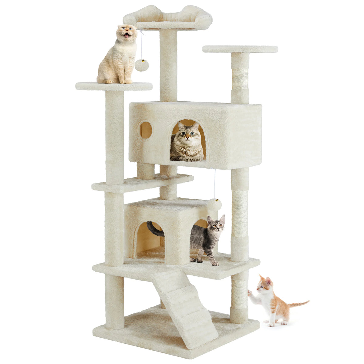 MCQ Multi-Level Cat Tree Tower With Scratching Posts And Toys