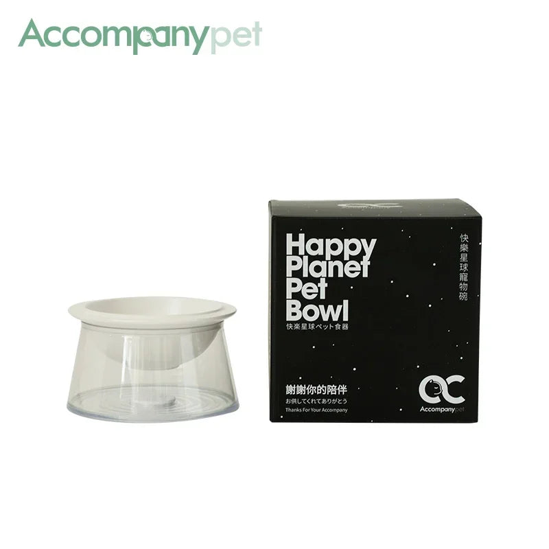 Tilted Raised Cat Bowl Featuring Non Slip Anti Tip Base