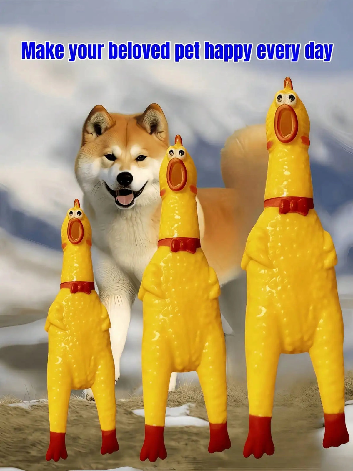 Screaming Chicken Squeaky Pet Toy For Dogs And Cats